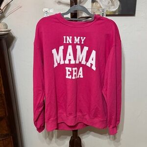 Pink 'In My Mama Era' Pullover Sweatshirt